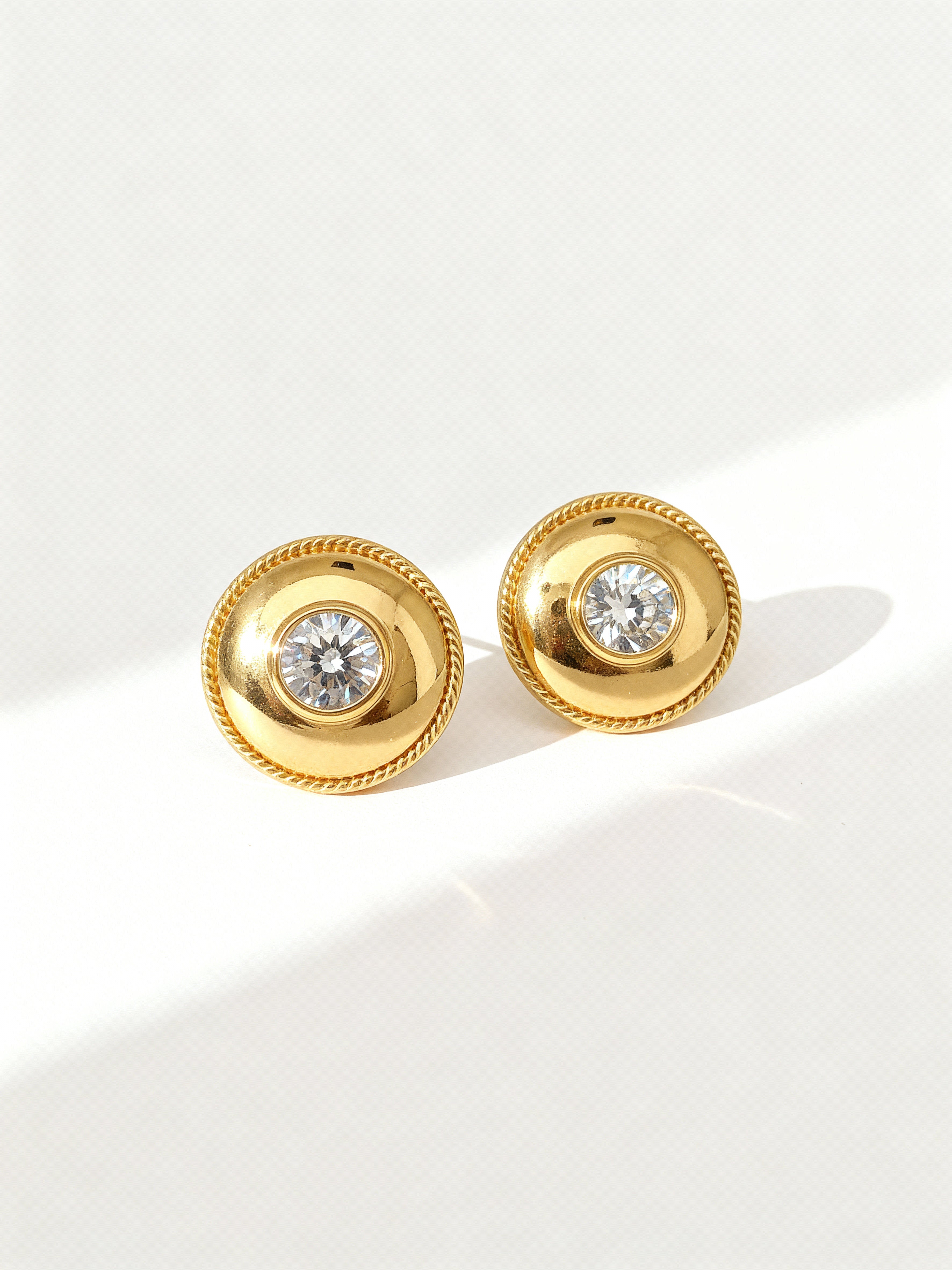 Goldilock Button Earrings