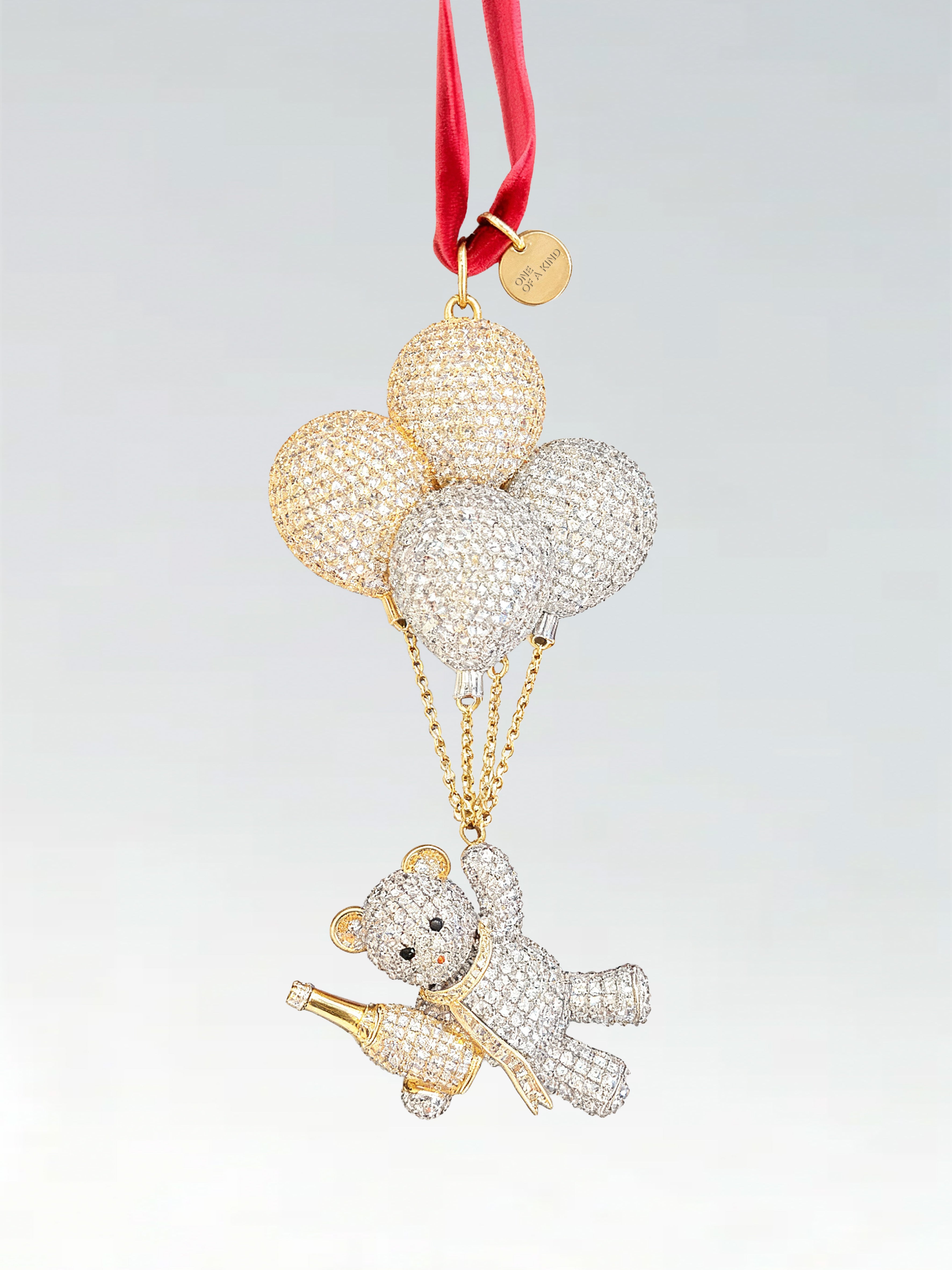 Crystal Celebratory Posh Bear Ornament