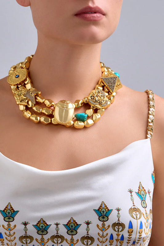 Sacred Symbols Statement Necklace