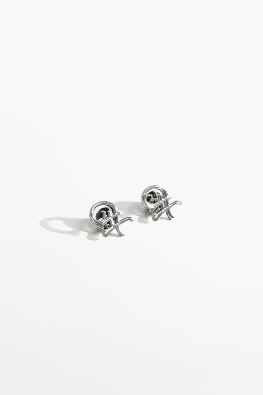 Fierce Folklore Stud Earrings Silver