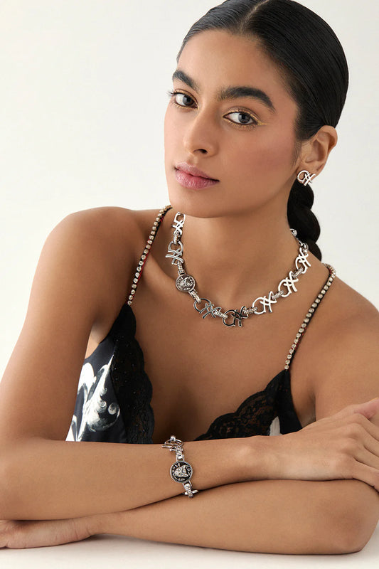 Fierce Folklore Coin Necklace Silver