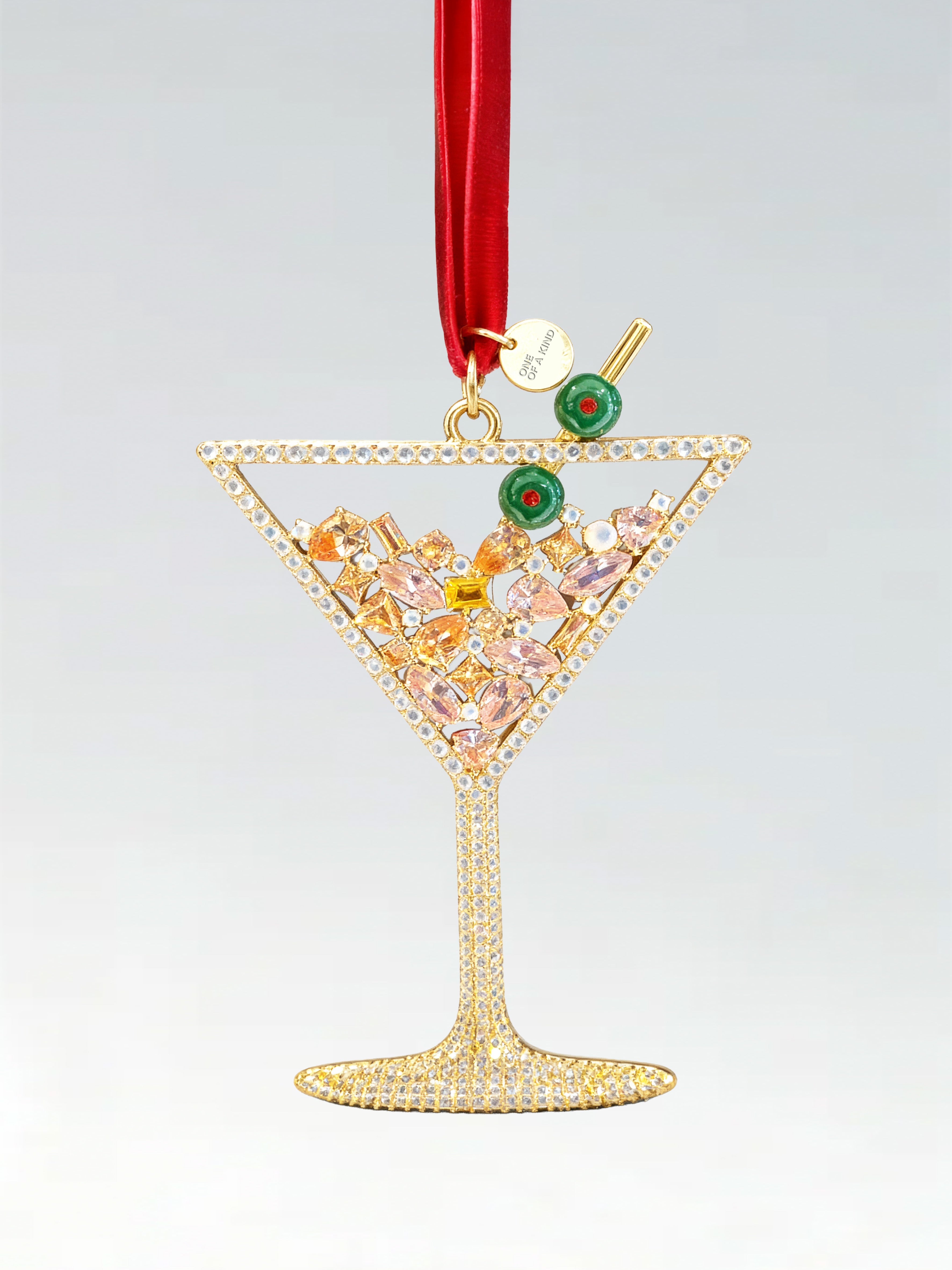 Crystal Martini Ornament