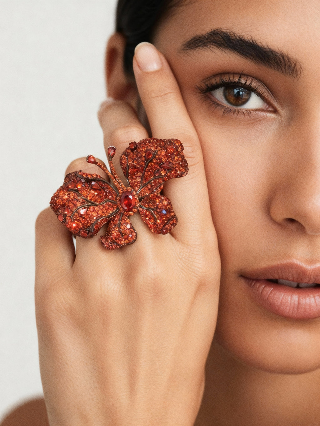 Crystal Monarch Ring
