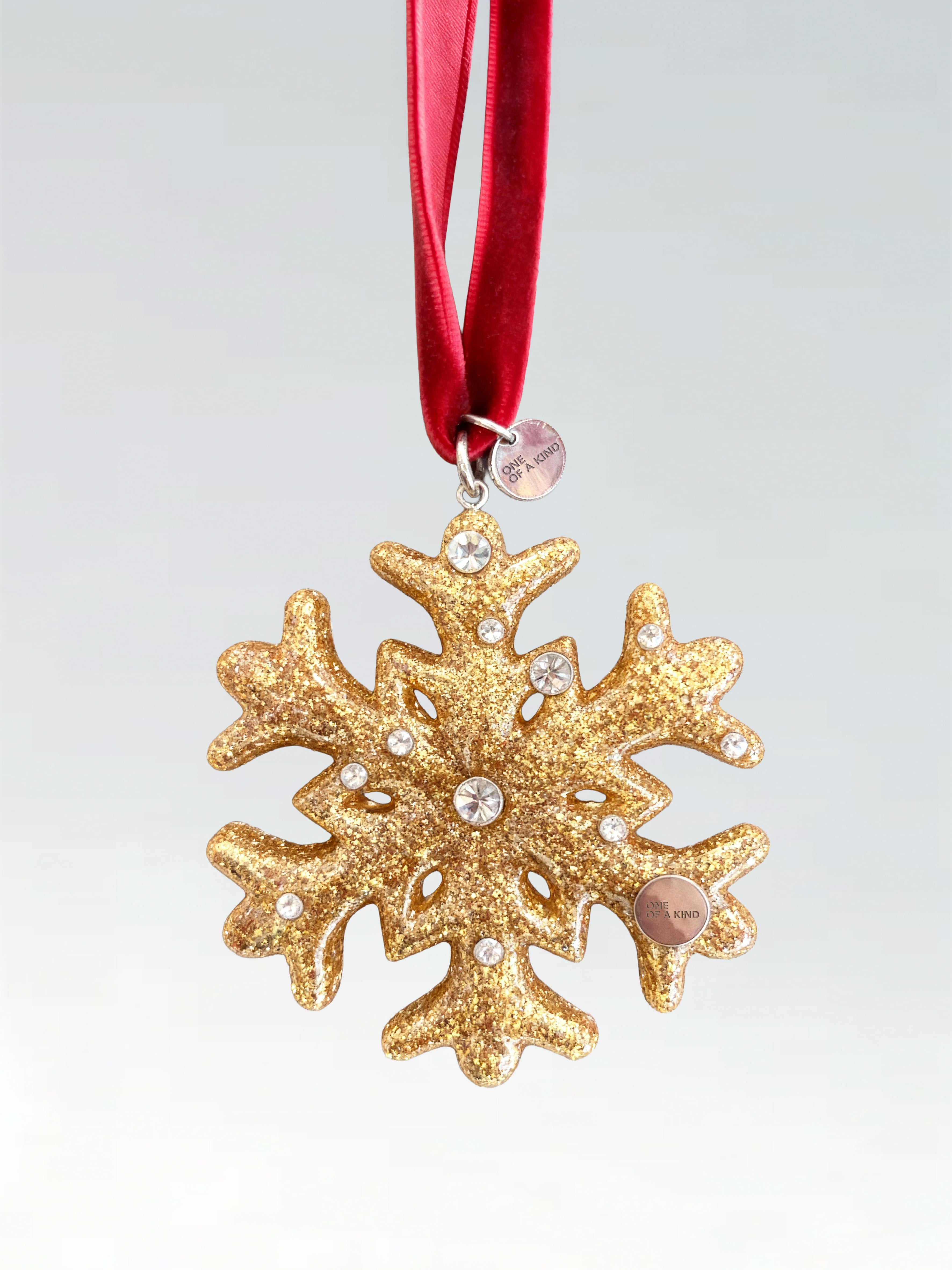 Gold Resin Snowflake Ornament